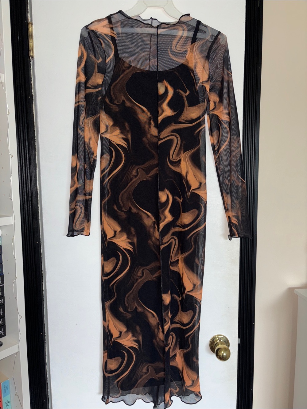 Primark Swirl Mesh Midi Dress